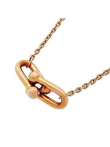 Tiffany & Co. Tiffany &amp; Co. Hardware Double Link Small Necklace, 18K Pink Gold, Women's (view 1)