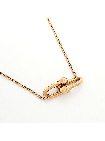 Tiffany & Co. Tiffany &amp; Co. Hardware Double Link Small Necklace, 18K Pink Gold, Women's (view 2)