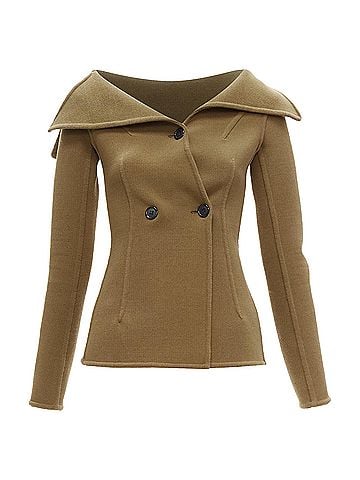 Céline Celine 2014 Runway Brown Wool Foldover Jacket (view 1)
