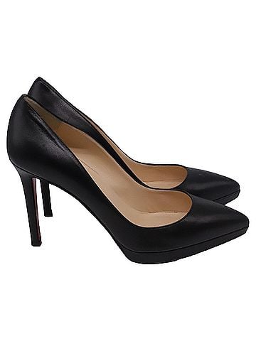 Christian Louboutin Christian Louboutin Pigalle Plato Pumps in Black Leather (view 1)