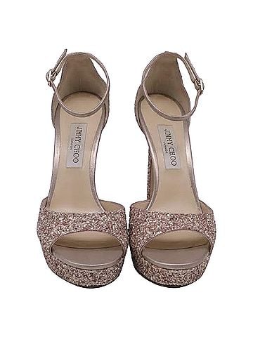 Jimmy Choo Jimmy Choo Max 150 Platform Sandals in Pink Glitter (view 2)