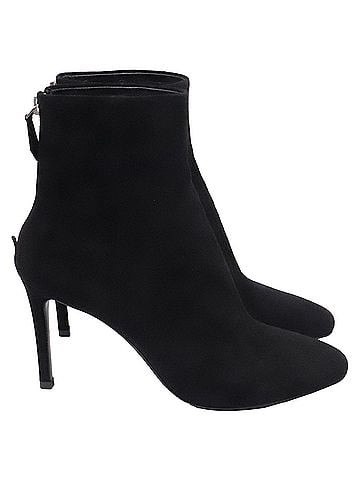 Prada Prada High-Heeled Ankle Boots in Black Suede (view 1)