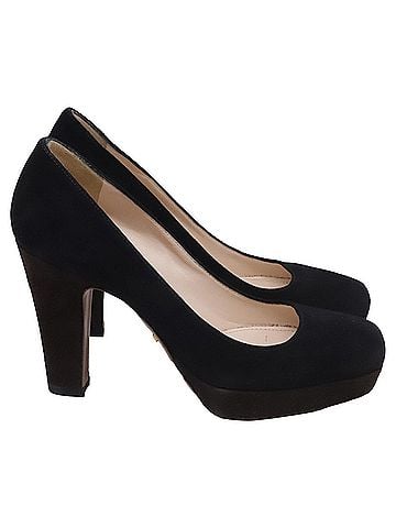 Prada Prada Platform Pumps in Black Suede (view 1)