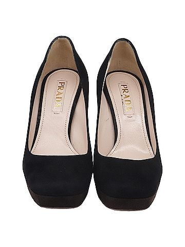 Prada Prada Platform Pumps in Black Suede (view 2)