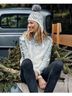 J.Jill Fair Isle White Gray Black Pullover Sweater Size M - photo 3