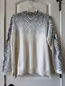 J.Jill Fair Isle White Gray Black Pullover Sweater Size M - photo 7