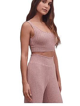 Z Supply Silky Ribbed Wide-Leg Pant Set Jumpsuit (view 1)