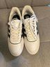 Adidas 100% Leather White Black Sneakers Size 7 1/2 - photo 3