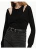 Veronica Beard Solid Black Lolasee Pullover Top in Black Size L - photo 2