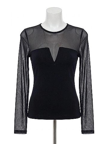 Generation Love Mayer Mesh Bodysuit in Black (view 1)
