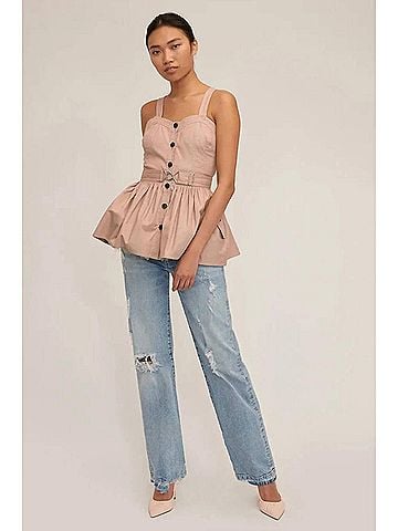 Marissa Webb Brielle Trench Vest in Sand (view 2)