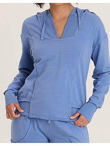 Wearables Rosalyn Fleece Casual Hoodie in Shasta Lake (view 2)