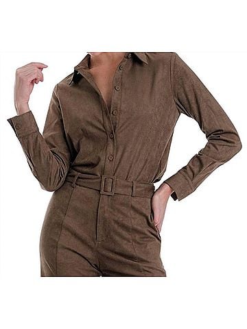 Karina Grimaldi Veronica Suede Blouse in Olive (view 2)