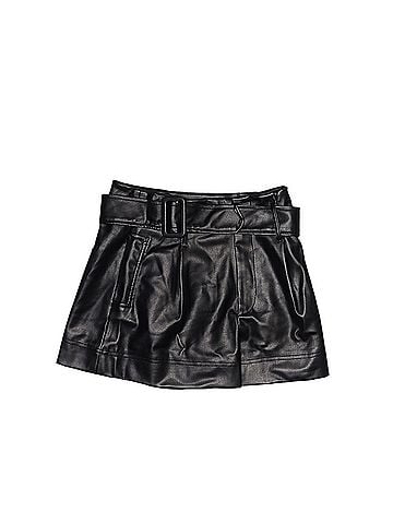 Zara Faux Leather Shorts (view 1)