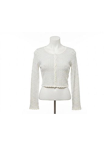 LoveShackFancy Media Cardigan Sweater in Sailor Stripes (view 1)