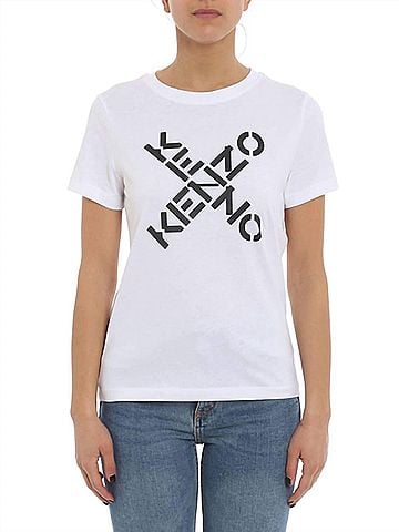 Kenzo Classic Logo T Shirt in White (view 2)