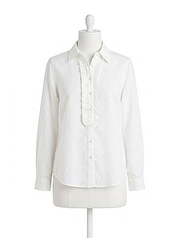 Trovata Ava Cotton Poplan Shirt in White (view 1)