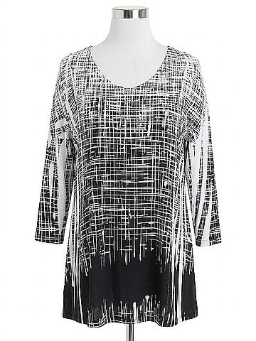Impulse California Inverted Lines Panel Top in Black/White (view 1)