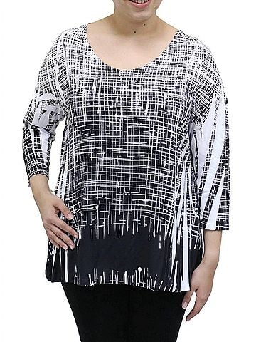 Impulse California Inverted Lines Panel Top in Black/White (view 2)