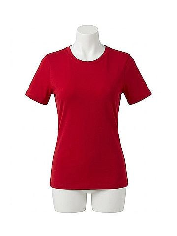Fabletics Feather Tech Short Sleeve Tee in Holly Berry (view 1)