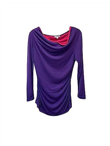 AVALIN Women Knit Scrunch Cowl-Neck Blouse in Purple/Pink (view 2)