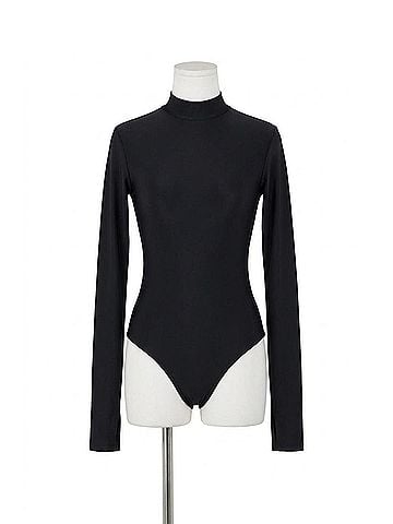 Mikoh Gato Long Sleeve Bodysuit in Black (view 1)