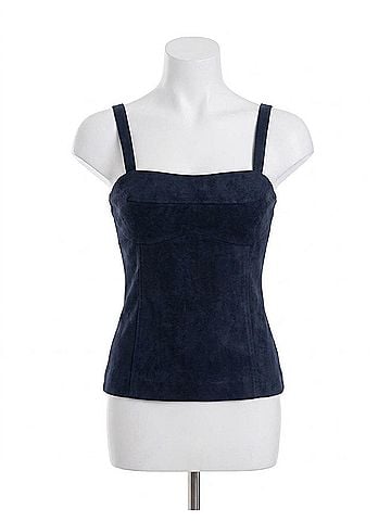 Karina Grimaldi Veronica Suede Bodysuit in Midnight (view 1)