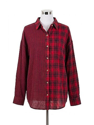 Vanilla Bay Azari Button Down Shirt in Red (view 1)
