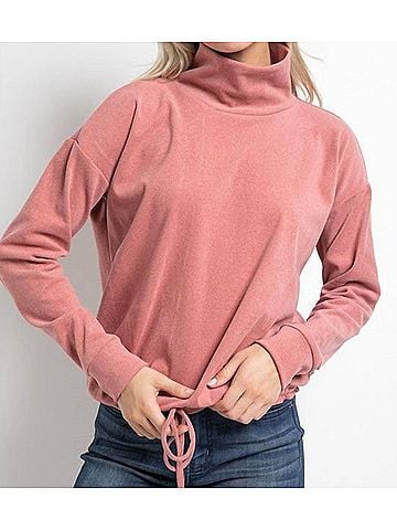 Cherish Brushed Drawstring Waist Top in Mauve (view 2)