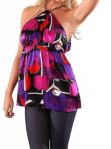 Alice & Trixie Harlow Silk Halter Blouse in Multi (view 2)