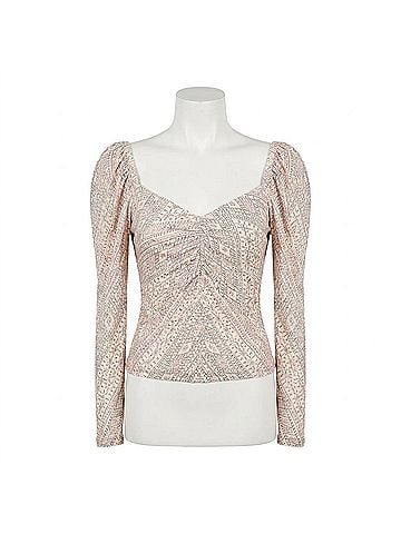 Soft Joie Serafina Ruched Blouse in Beige (view 1)