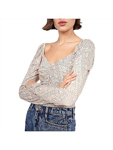 Soft Joie Serafina Ruched Blouse in Beige (view 2)