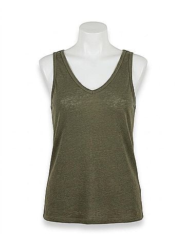 Hartford Toshio Knit Tank in Army (view 1)