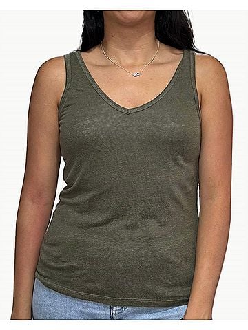 Hartford Toshio Knit Tank in Army (view 2)