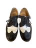 Dr. Martens 100% Leather Black White Flats Size 7 1/2 - photo 1