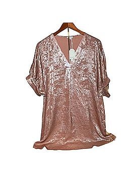 Jodifl Metallic Shimmer Blouse Short Sleeve T-Shirt (view 1)