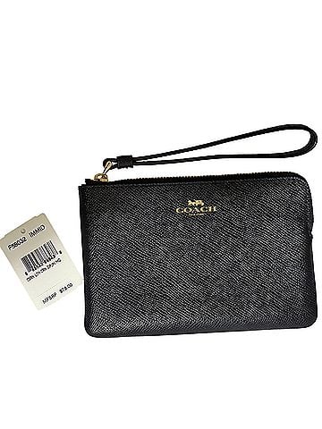 Coach Corner Zip Wristlet Leather Wristlet (view 1)