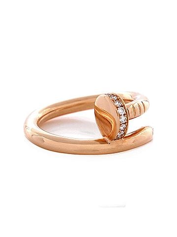 Cartier Juste un Clou Ring 18K Rose Gold and Diamonds (view 2)