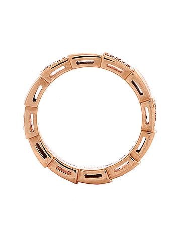 Bvlgari Serpenti Viper Ring 18K Rose Gold with Half Pave Diamonds (view 2)