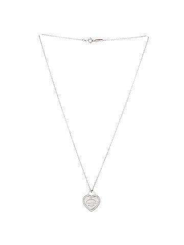 Tiffany & Co. Return to Tiffany Heart Pendant Necklace 18K White Gold with Diamonds (view 2)