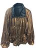 Chili Pepper 100% Polyester Black Burgundy Gold Windbreaker Size L - photo 2