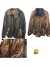 Chili Pepper 100% Polyester Black Burgundy Gold Windbreaker Size L - photo 1