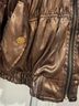 Chili Pepper 100% Polyester Black Burgundy Gold Windbreaker Size L - photo 4