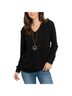Perfect Peach Solid Black Pullover Sweater Size M - photo 1