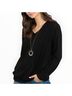 Perfect Peach Solid Black Pullover Sweater Size M - photo 4