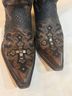 Corral Boots 100% Leather Brown Black Boots Size 7 1/2 - photo 5