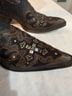 Corral Boots 100% Leather Brown Black Boots Size 7 1/2 - photo 4
