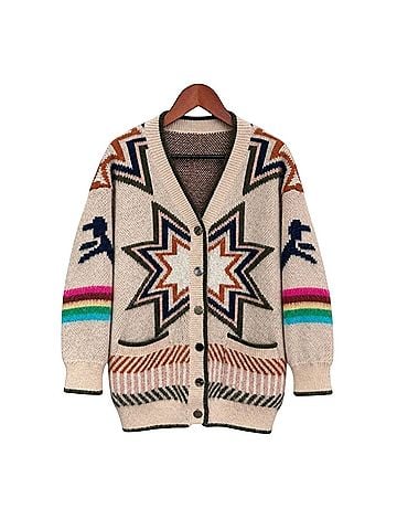 Zadig & Voltaire Star Jacquard Longline Cardigan Cardigan (view 1)