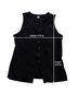 Old Navy Black Sleeveless Button-Down Shirt Size M - photo 1