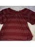 Velvet Stripes White Burgundy T-Shirt Size M - photo 6